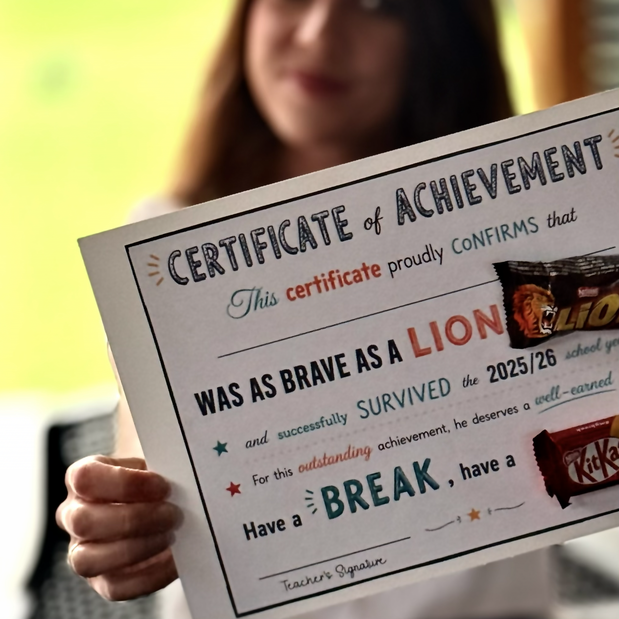 End of Year Certificate